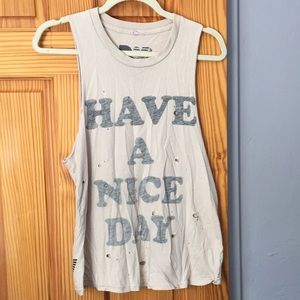 Rebel Yell distressed tank top, size XS